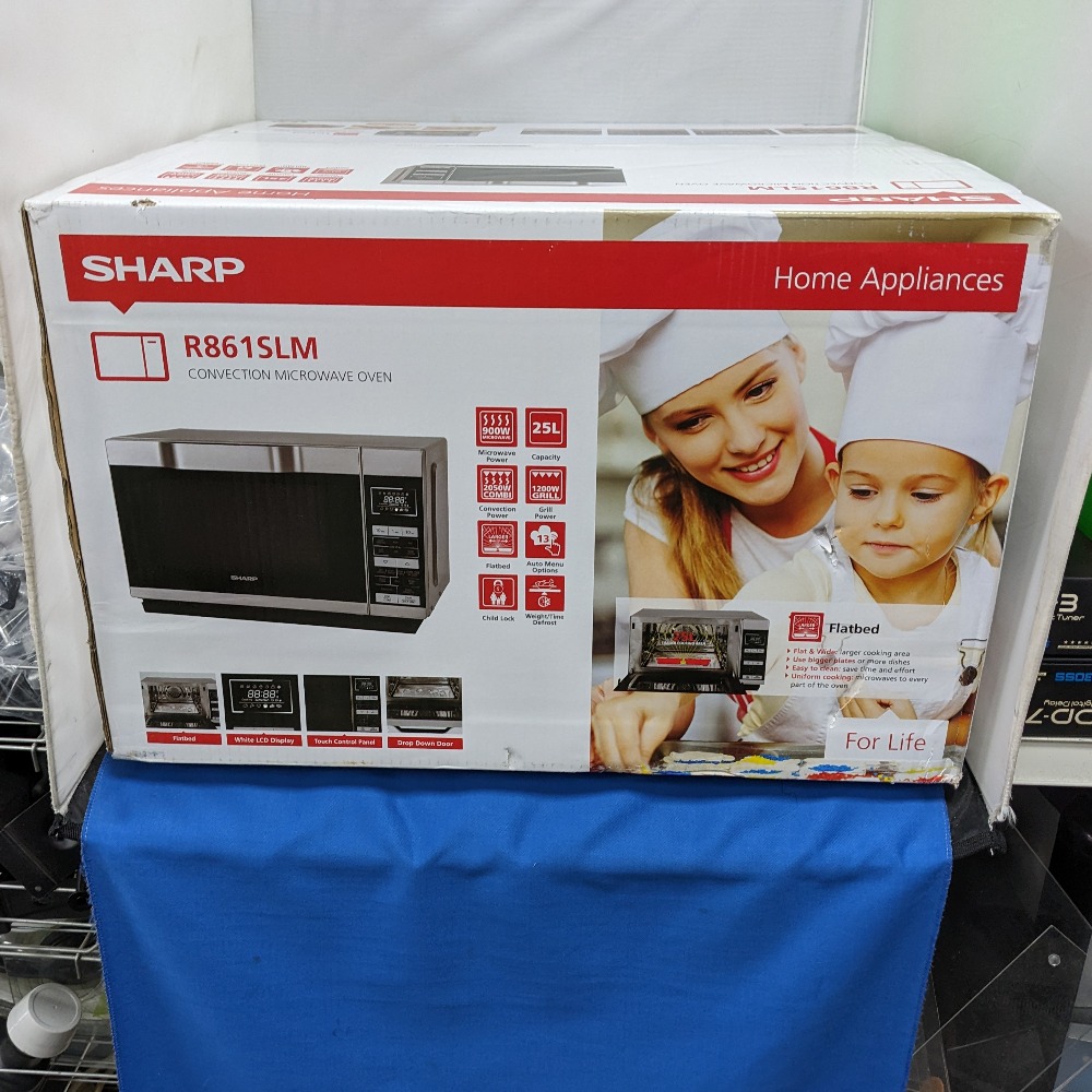 Sharp R861SLM 25Litre Flatbed Combination Microwave Oven Own4Less